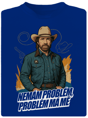 B19: Chuck Norris z Walker, Texas Ranger pánské sportovní tričko Royal Blue Mal