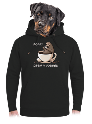 V pressu unisex mikina premium Dark Black