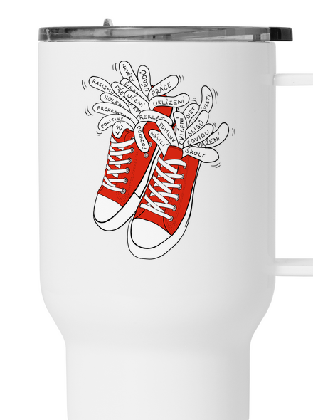 Plný kecky termohrnek White