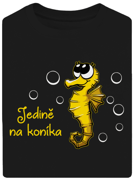 Na koníka unisex tričko oversized Black