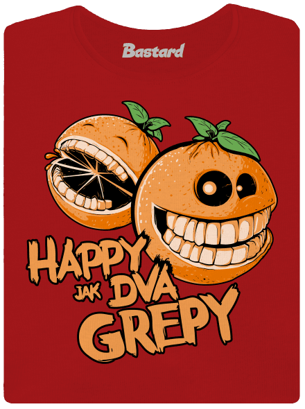 Happy grepy dámské tričko s lemem Red Mal