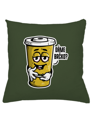 Dáme brčko? polštář Olive Green