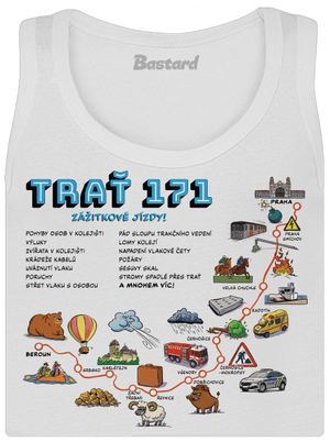 Trať 171 dámské tílko klasické White