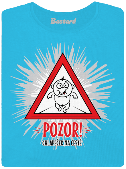 Chlapeček na cestě dámské tričko Blue Atol