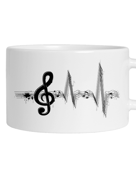 Žiju muzikou hrnek makronka White
