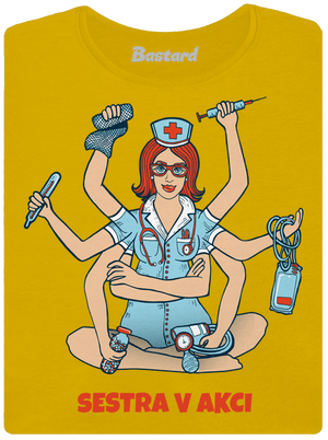 Sestra v akci dámské tričko Yellow