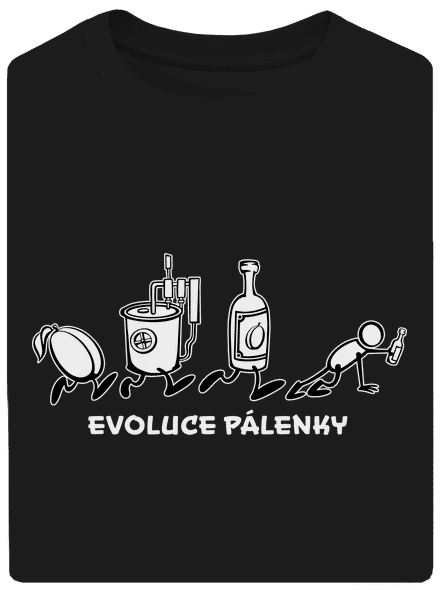 Evoluce pálenky unisex tričko oversized Black