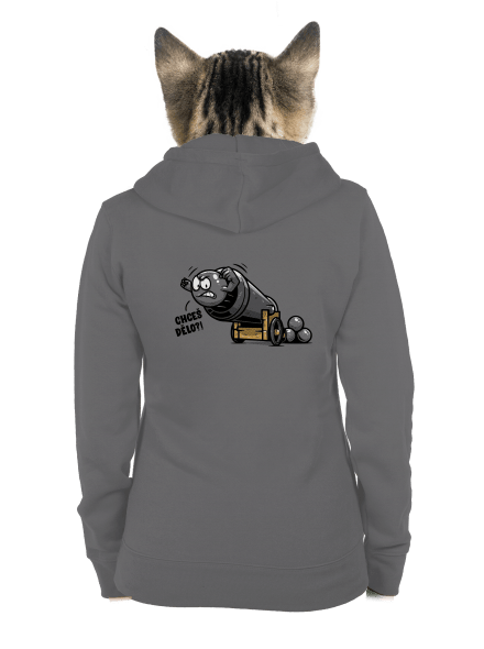 Chceš dělo? dámská mikina na zip Steel Gray