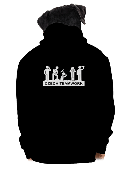 Czech Teamwork pánská mikina na zip Black