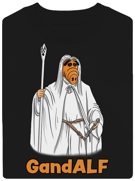 GandALF unisex mikina bez kapuce Black