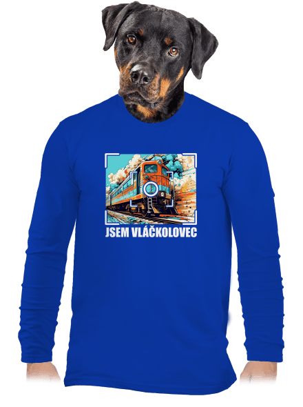 Jsem vláčkolovec pánské dlouhý rukáv Royal Blue