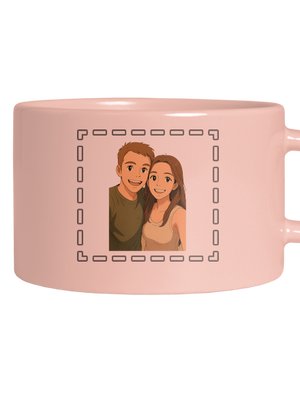 Ghibli efekt z vlastní fotky hrnek makronka Pink Macaron