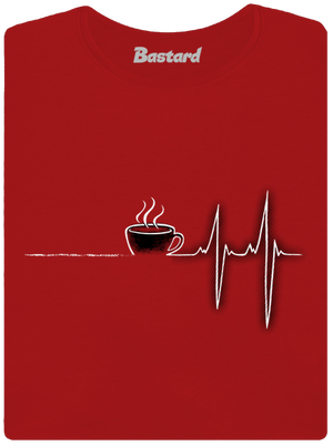 Coffee help dámské tričko s lemem Red Mal