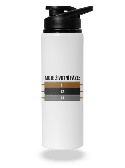 Moje životní fáze lahev na vodu White