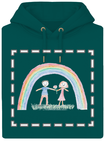 Dětské kresby - nahraj vlastní unisex mikina premium Emerald Green