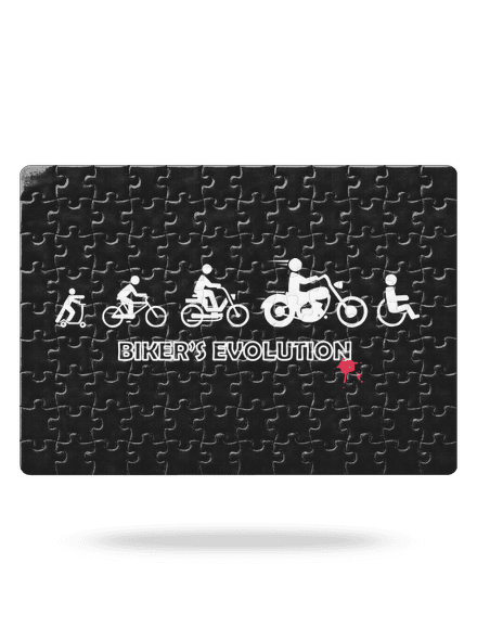 Bikers evolution puzzle White