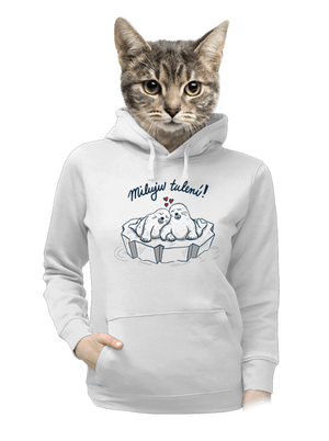 Miluju tulení dámská mikina klokanka White