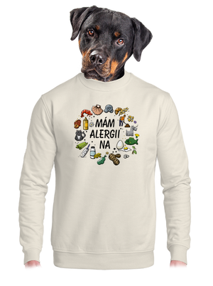 unisex mikina bez kapuce