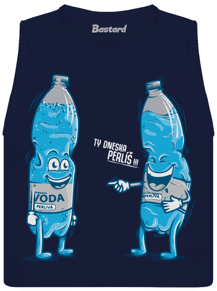 Ty perlíš dámské tílko volné Navy