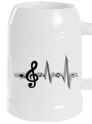 Žiju muzikou půllitr White