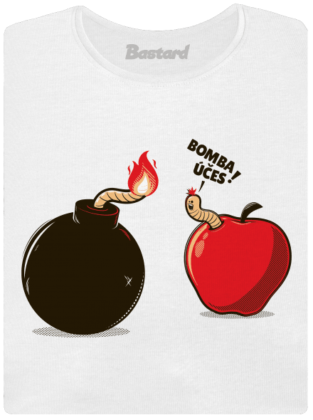 Bombovej účes dámské tričko s lemem White