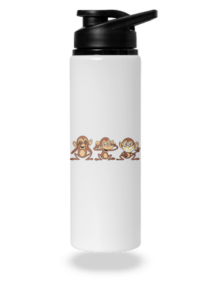 Opičky lahev na vodu White