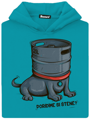 Štěně dětská mikina klokanka Hawaiian Blue