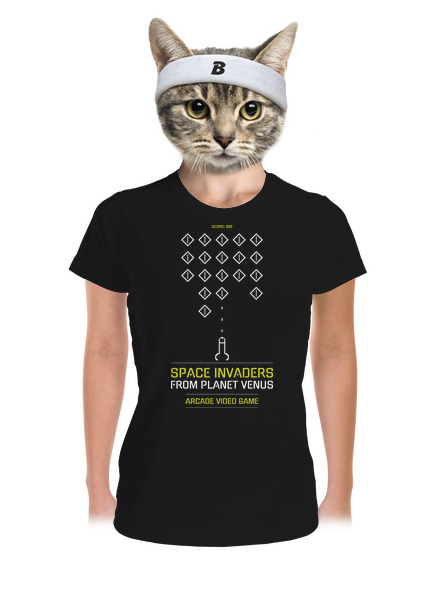 Space Invaders dámské sportovní tričko Black