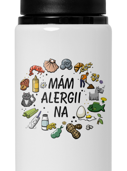 Mám alergii na... + fix lahev na vodu White