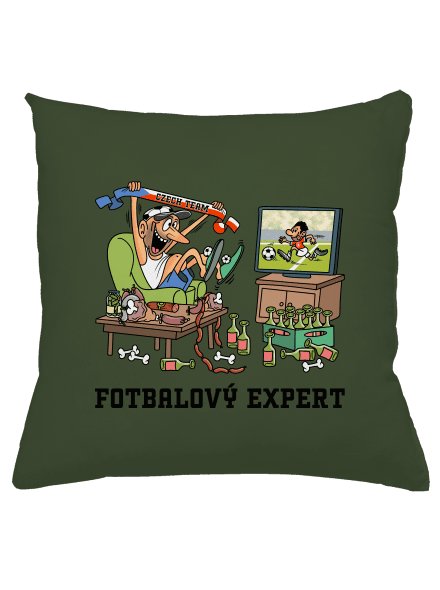 Fotbalový expert polštář Olive Green