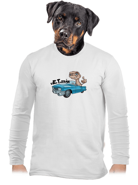Veterán E.T. pánské dlouhý rukáv White