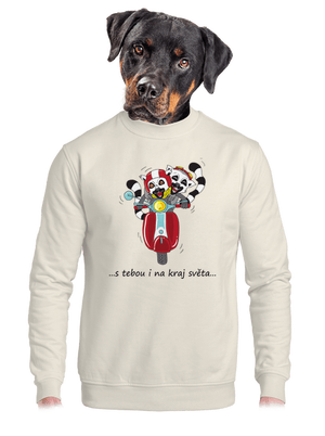 unisex mikina bez kapuce