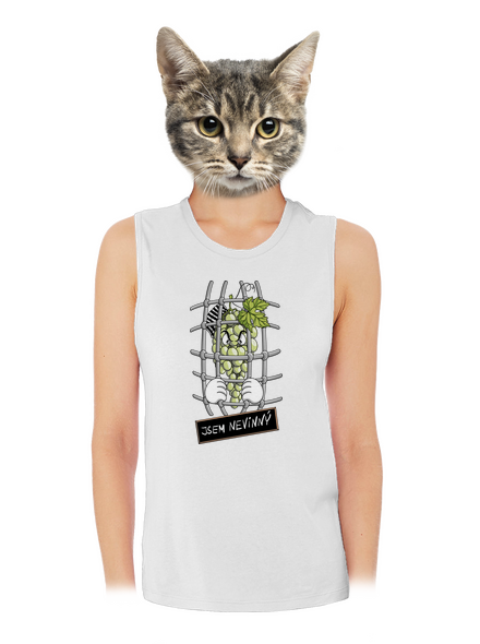 Nevinný Hrozen dámské tílko volné White