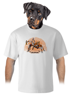 Sklípkan unisex tričko oversized White