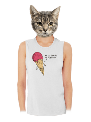 Zmrzlina dámské tílko volné White