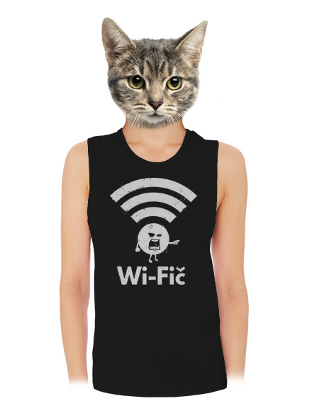 Wifič dámské tílko volné Black