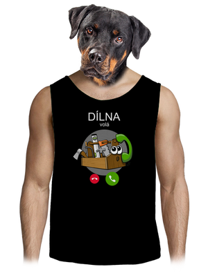 Dílna volá pánské tílko Black