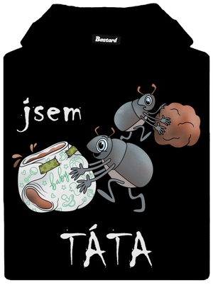 Jsem táta a máma pánská mikina klokanka Black
