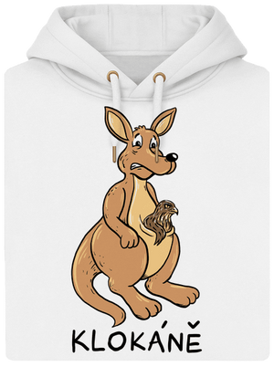 Klokáně unisex mikina premium Snowwhite