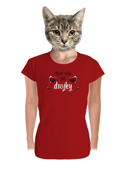 Dvojky dámské tričko premium Red Mal