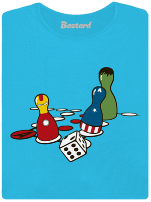 Superhrdino nezlob se dámské tričko s lemem Blue Atol