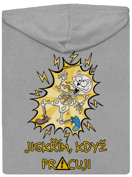 Jiskřím pánská mikina na zip Light Melange