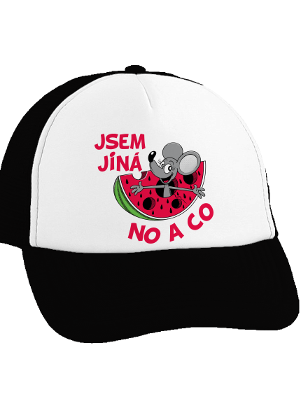 Jsem jiná kšiltovka truckerka Black cap