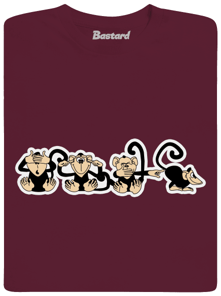 Opice dětské tričko Burgundy