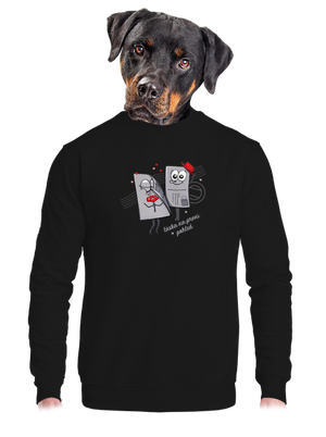 unisex mikina bez kapuce