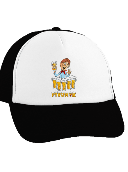 Pivonýr a pivonýrka kšiltovka truckerka Black cap