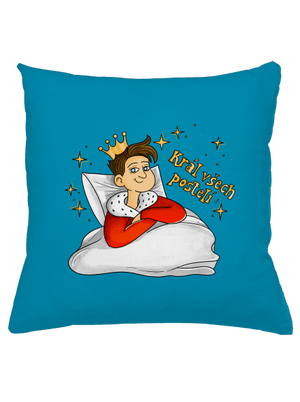 Král a královna postelí polštář Blue Turquoise