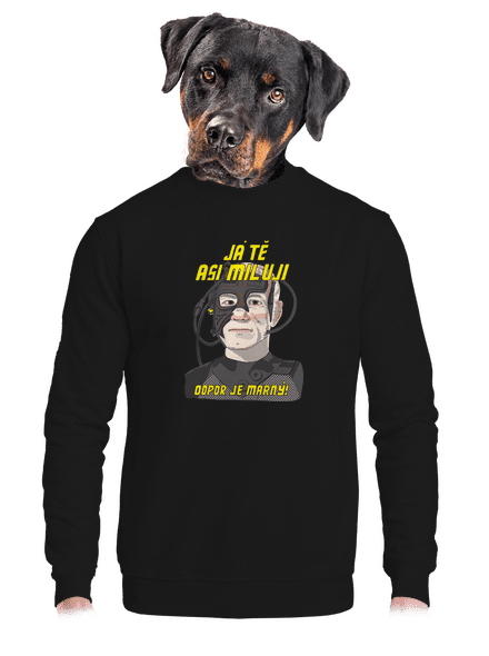 Zamilovaný Borg unisex mikina bez kapuce Black
