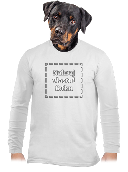 Vlastní potisk pánské dlouhý rukáv White