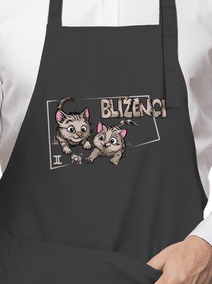 Kočičí horoskop: Blíženci zástěra Dark Grey